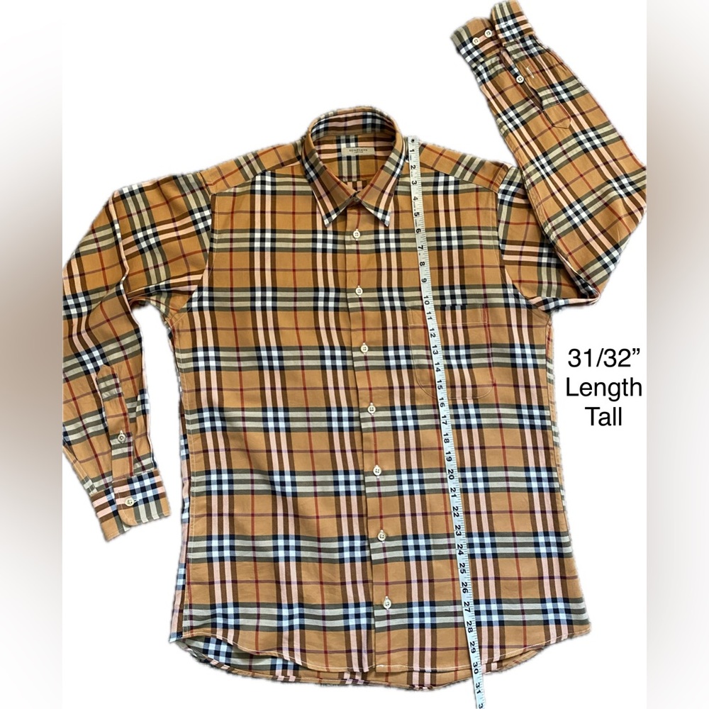 🔥NEW🔥BURBERRY NOVA CHECK L/S Luxury Cotton Button Down👔Oversized🇺🇸Med+/LG🔥 - Picture 14 of 16